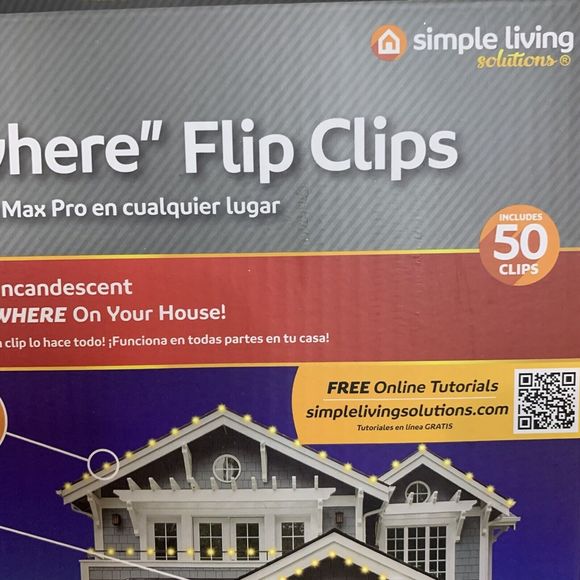 Max Pro "Anywhere" Flip Clips Lights 50 Count Simple Living Solution Heavy Duty - Picture 11 of 12